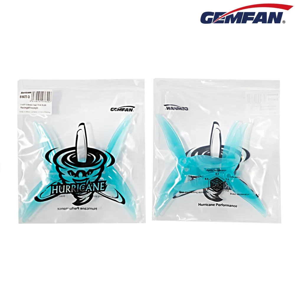 Drone Racing Propeller - 10 Par (10CW + 10CCW) Gemfan