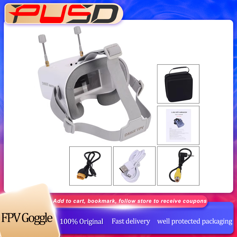 Okulary FPV 008D PRO Białe z D – Drone Racing Goggles recenzja i cena