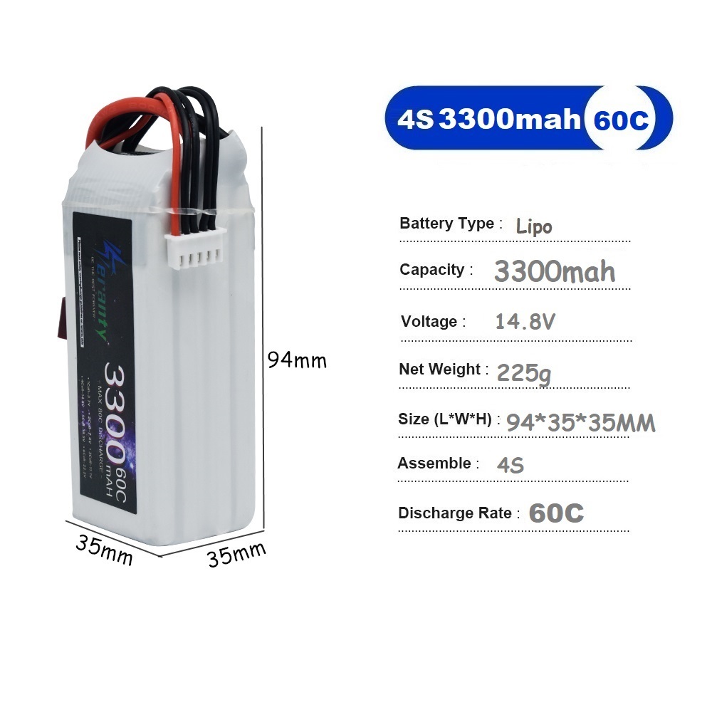 Akumulator LiPo 4S 3300mAh 60C – Drone Racing Battery recenzja i cena
