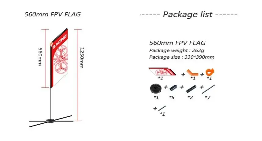 LDARC 500mm/765mm bramka wyści – Drone Racing Flag recenzja i cena