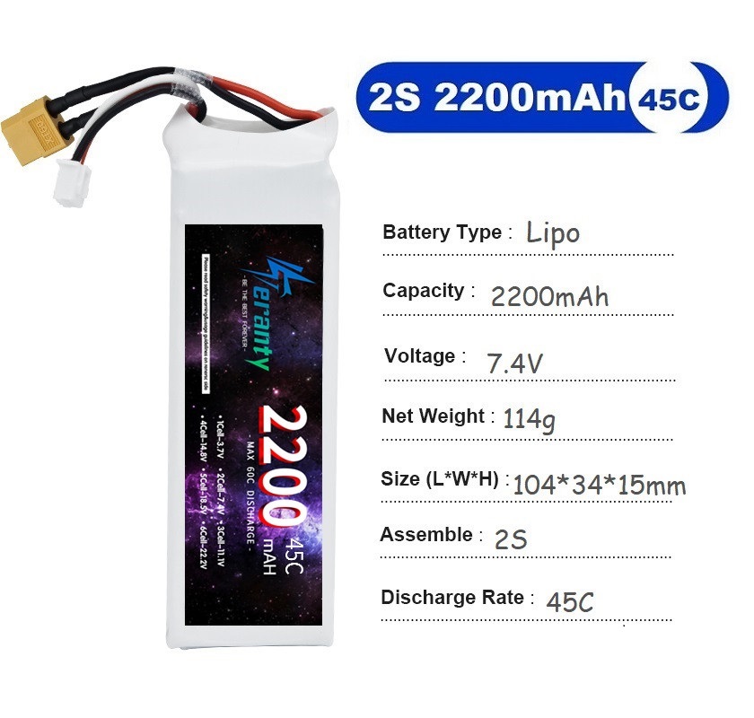 2 sztuk 7.4V Lipo 2S bateria 1 – Drone Racing Battery recenzja i cena